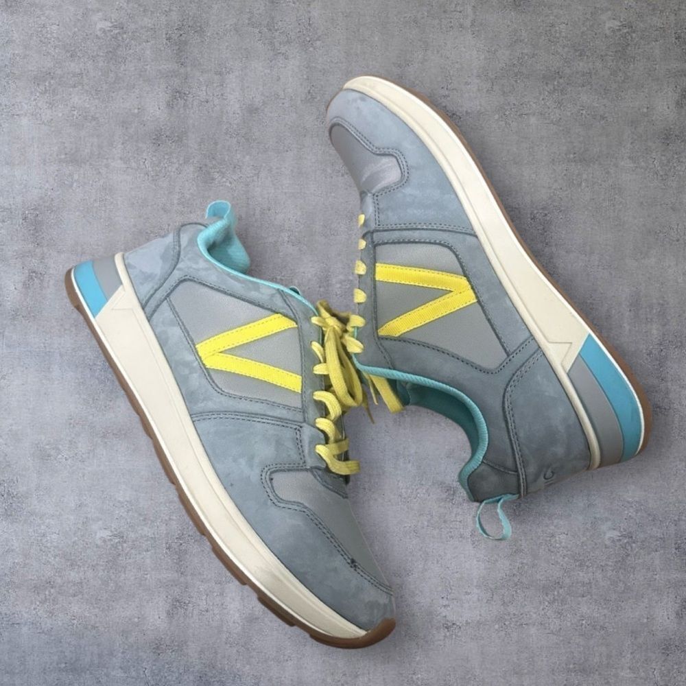 Vionic Gray and Yellow Athletic Sneakers